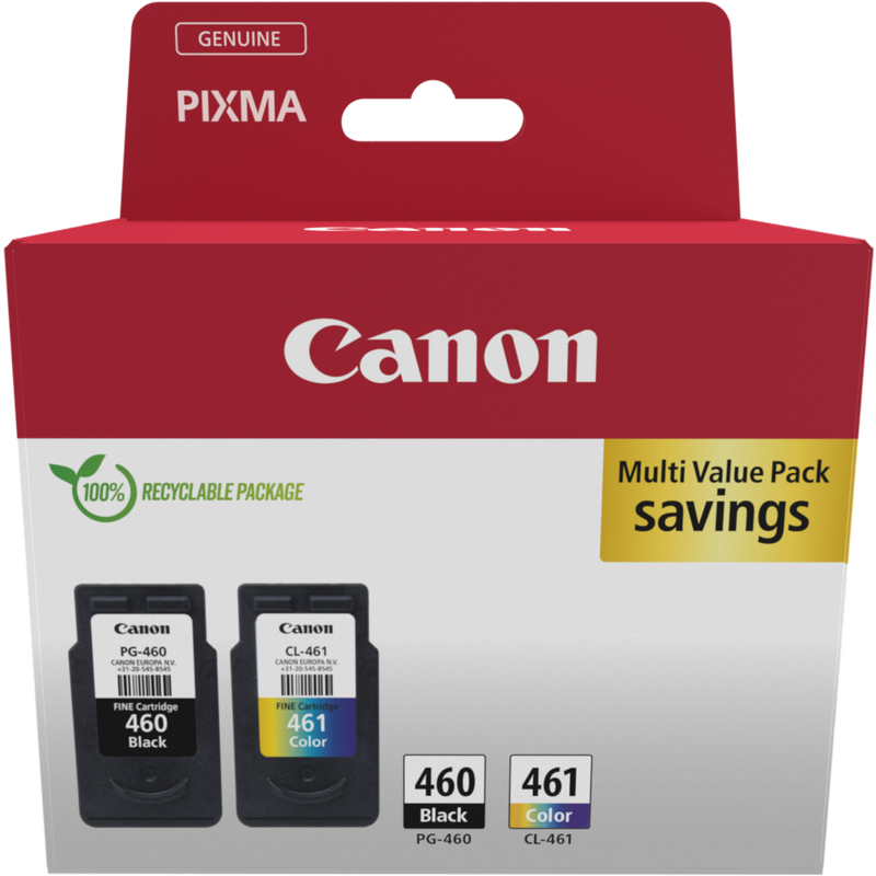 

Canon PG-460 Black and CL-461 Colour Ink Cartridge Multipack