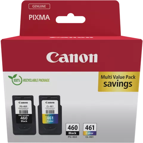 Canon PG-460 Black and CL-461 Colour Ink Cartridge Multipack