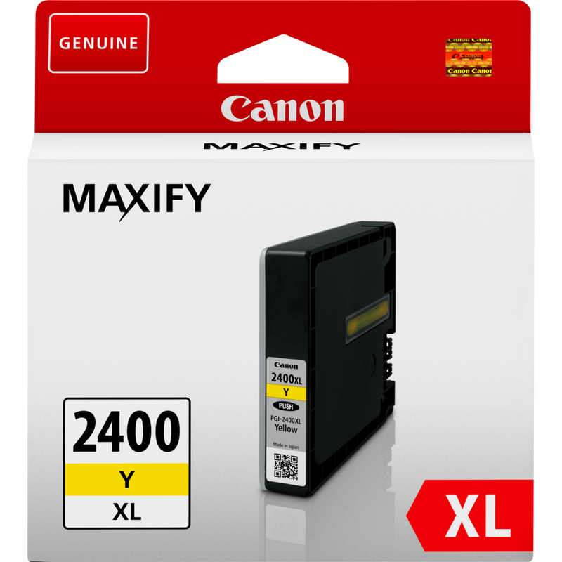 Canon PGI-2400XL High Yield Yellow Ink Cartridge Product Front View