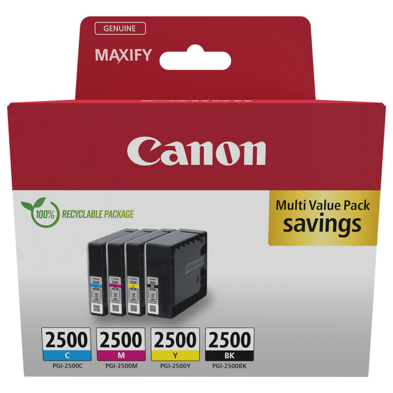 Canon PGI-2500 BK/C/M/Y Ink Cartridge Multi Pack