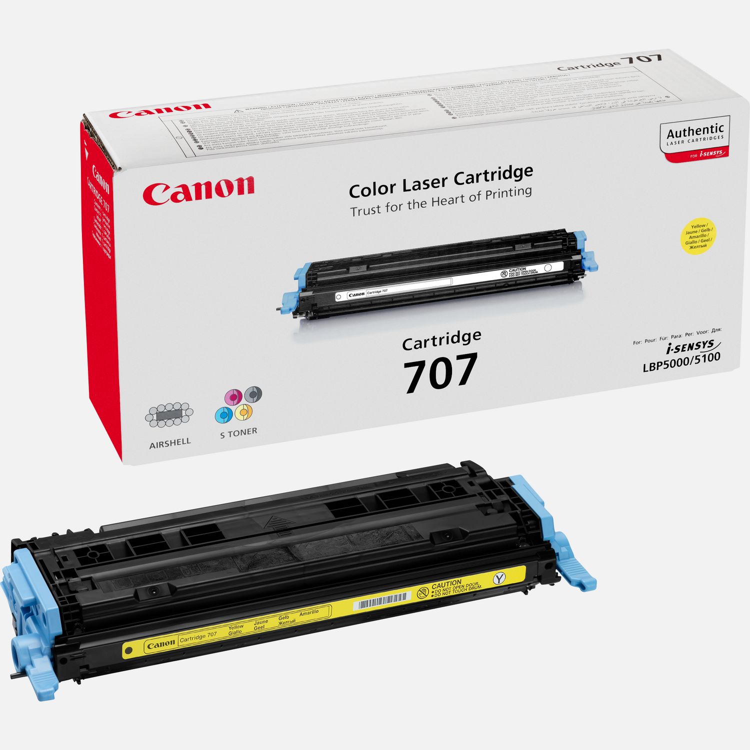 Cartouche de toner jaune Canon 707Y