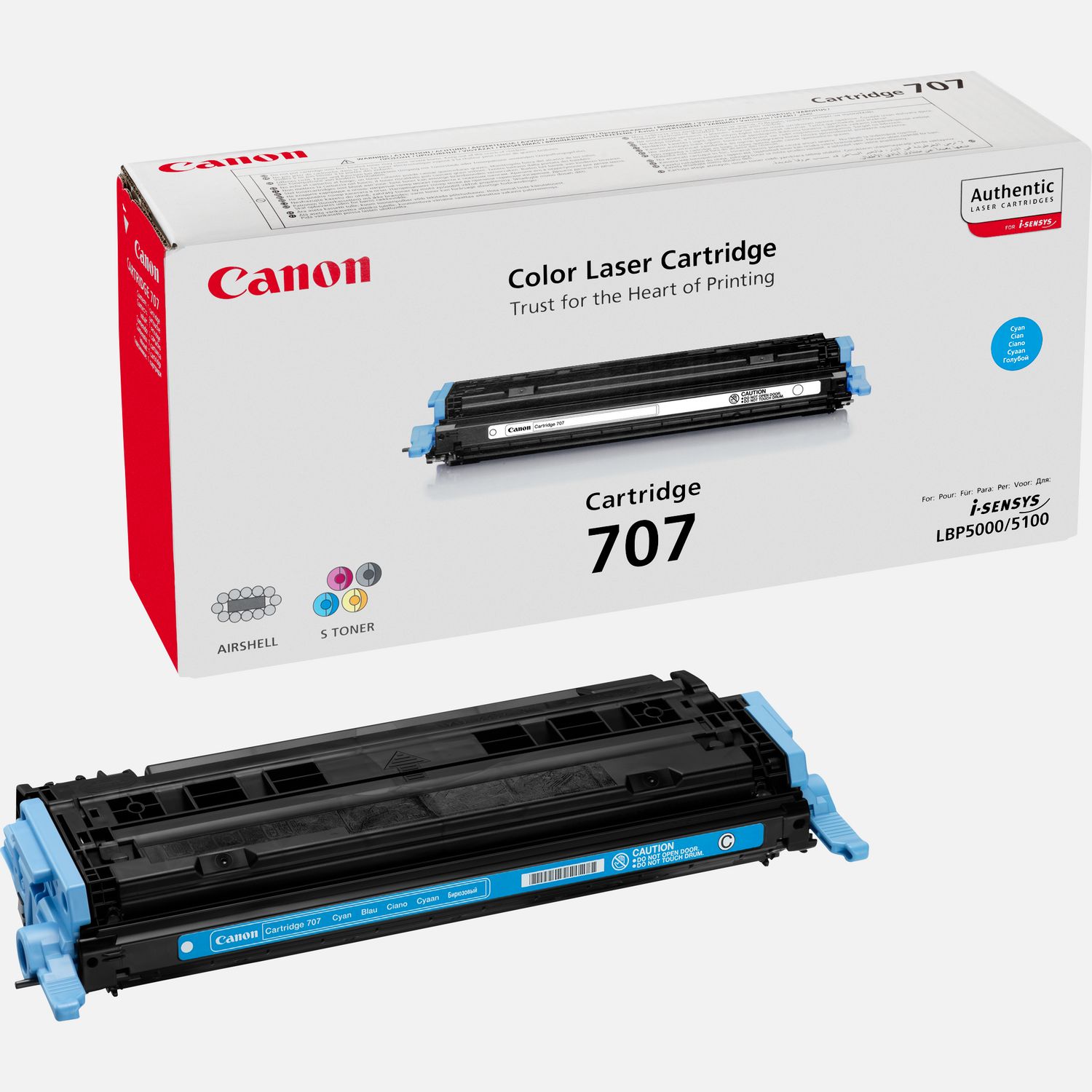Cartouche de toner cyan Canon 707C