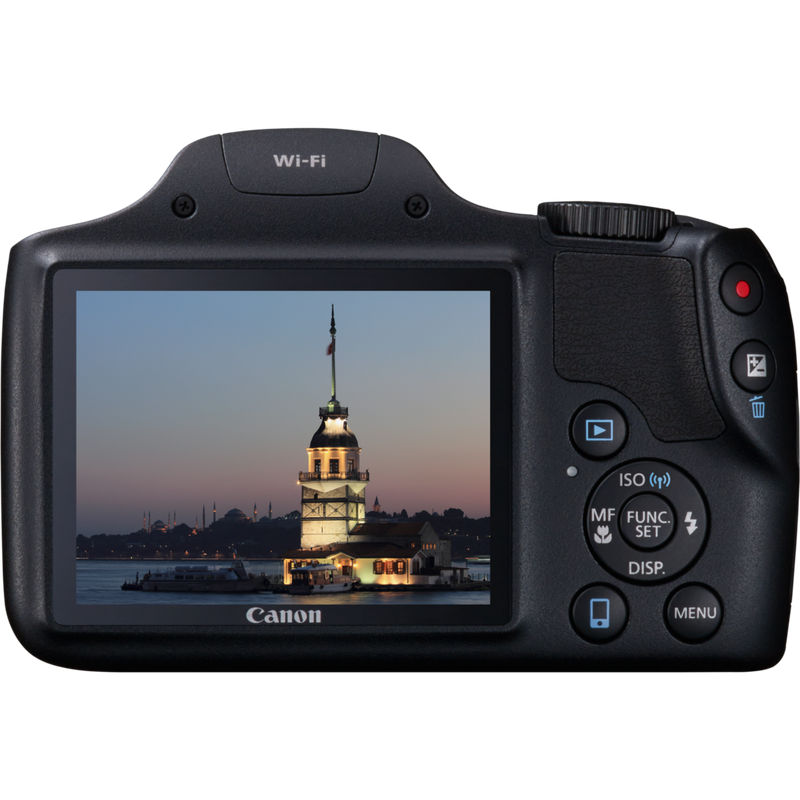 Canon PowerShot SX530 HS Product back view with photo on the screen