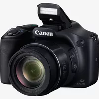 Canon PowerShot SX530 HS Producto Vista frontal con el flash abierto