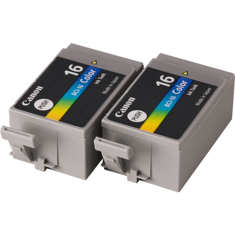 Canon BCI-16 C/M/Y Colour Ink Cartridge (Twin Pack)