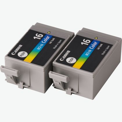 Image of Canon BCI-16 C/M/Y Colour Ink Cartridge (Twin Pack)