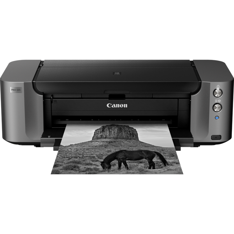Canon PIXMA PRO-10S A3 Plus Colour Photo Wireless Printer Product Front View With Paper Tray Out