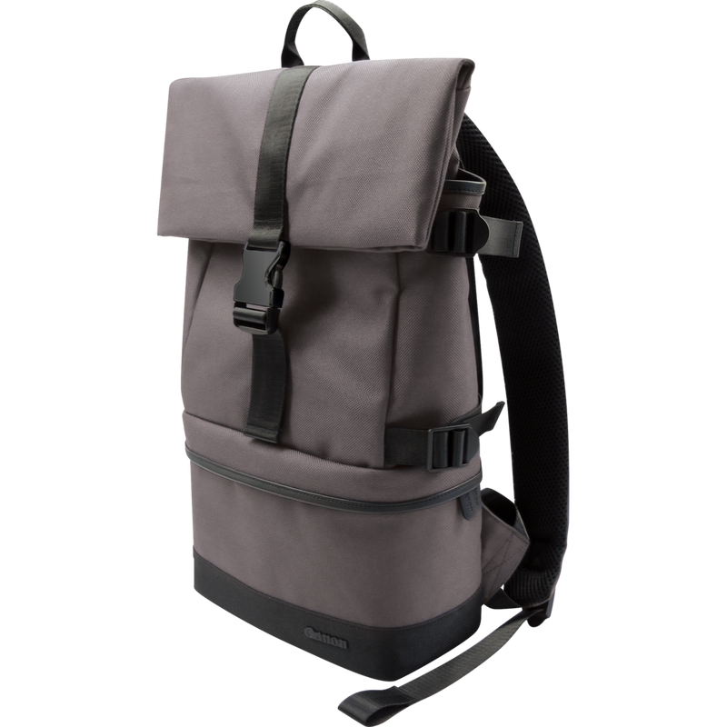 Canon EOS 200D Black + 18-55mm f/4-5.6 IS STM Lens Black + Backpack + Spare Battery Product Front View Of Bp-13 Backpack