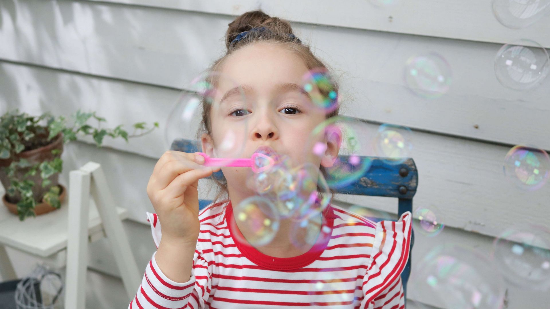 Girl Making Bubbles