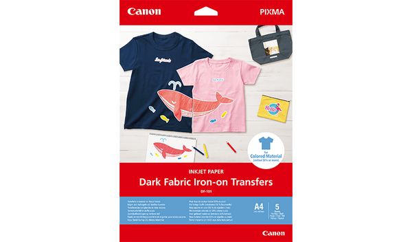 5 X A4 Iron on T-shirt Transfers Paper for Dark Fabrics for Inkjet