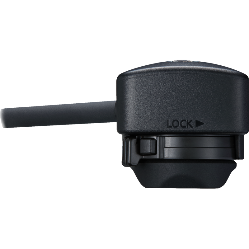 Vue latérale du verrouillage de l'adaptateur sabot