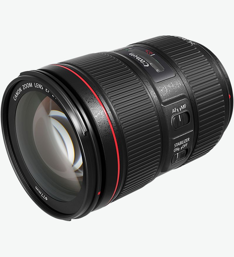 Canon EF 24-105mm f/4L IS II USM side view with no hood
