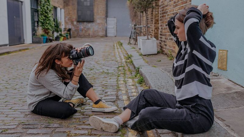 Woman taking a photo