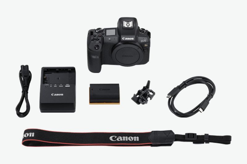 Canon EOS Ra what’s in the box flat lay
