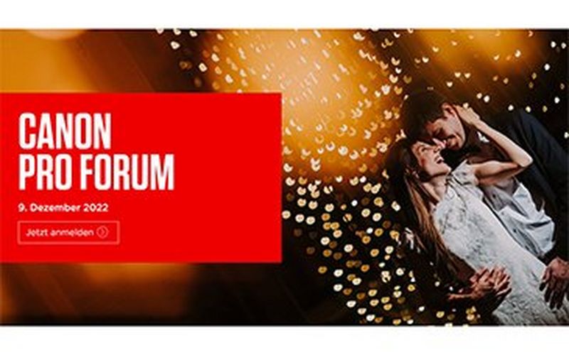 Virtuelles Canon PRO Forum zum Thema Hochzeitsfotografie und – videografie am 09. Dezember.