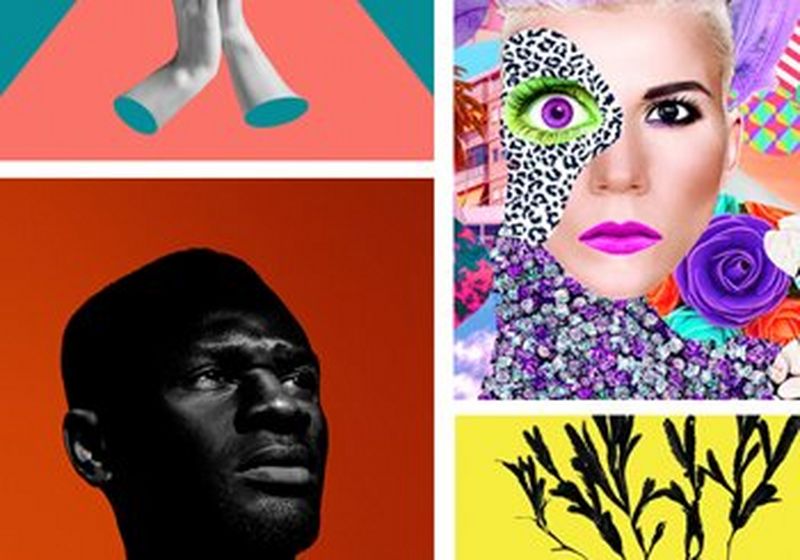 Four brightly coloured examples of design/photography.