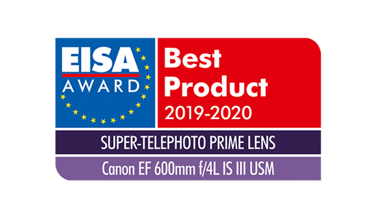 EISA Award Canon EF 600mm f4L IS III USM