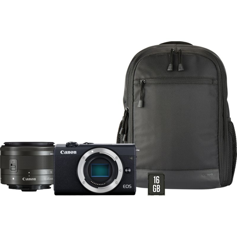 Buy Canon Eos M200 + Ef-M 15-45Mm-Lens + Backpack + Sd-Kaart In Wifi- Camera'S — Canon Belgie Store