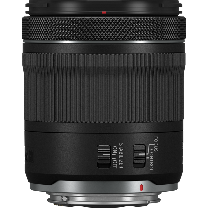 Canon EOS RP Gehäuse + RF 24-105mm IS STM Objektiv + Rucksack + SD-Karte + Ersatzakku Produkt Seitenansicht Objektiv