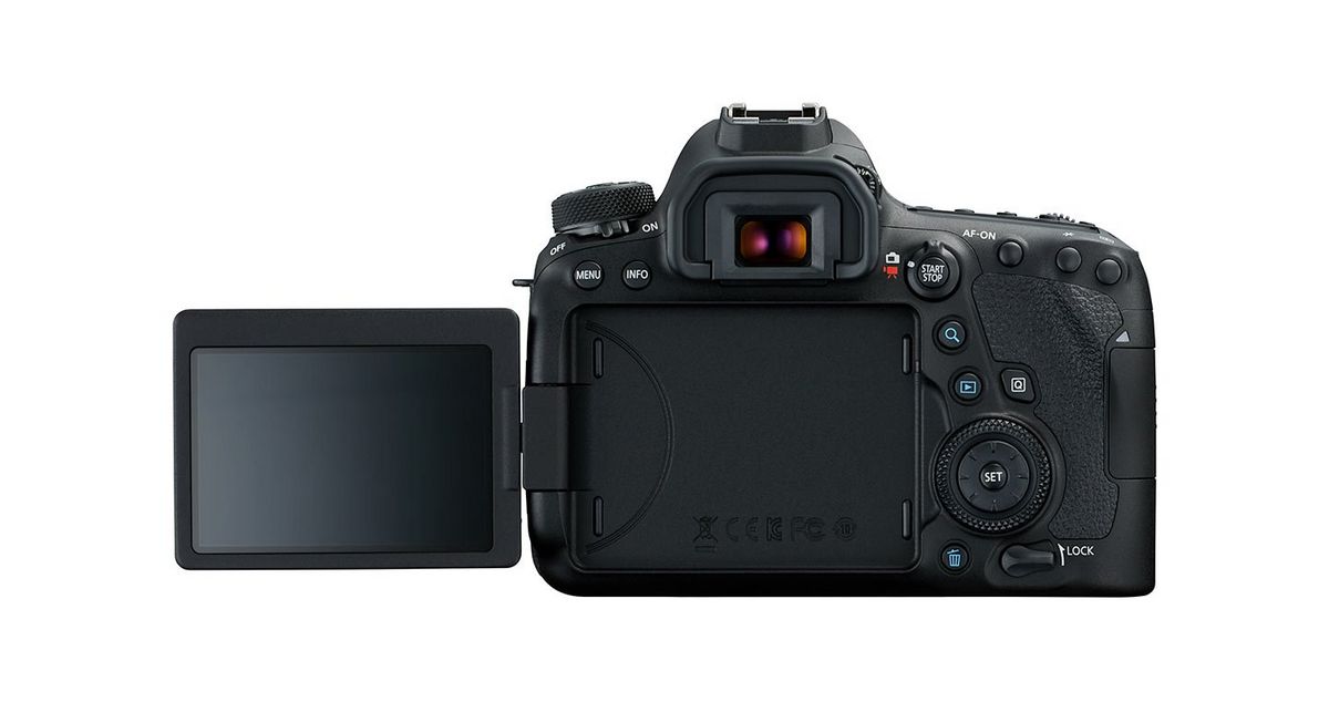 Canon 6D Mark II, показывающий экран с переменным ЖК-экраном