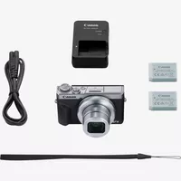 Canon PowerShot G7 X Mark III Compact Camera, Silver + Spare Battery Product what's in the box