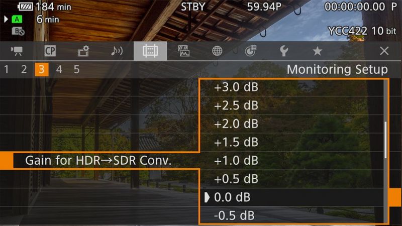 HDR production with SDR output
