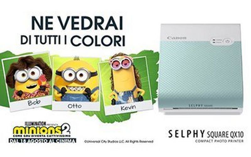 “Quest’estate ne vedrai di tutti i colori!” L’iniziativa firmata Canon e Wepromo per l’uscita del film di animazione Minions 2 – Come Gru diventa cattivissimo