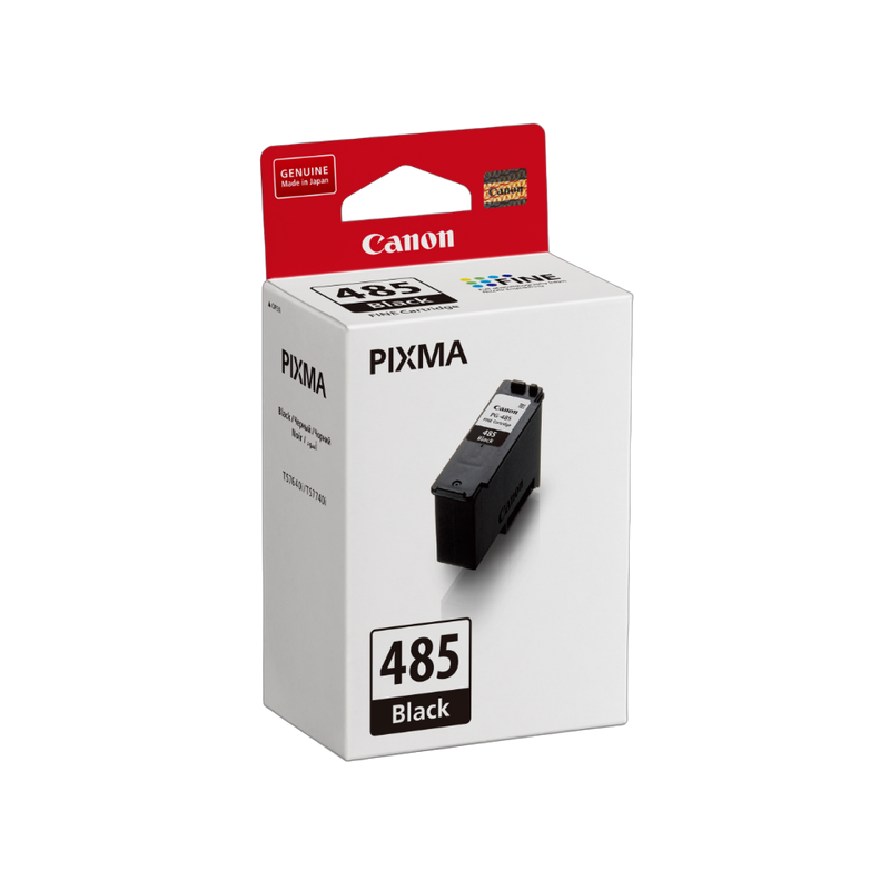 Canon PG-485 Black Ink Cartridge Product Package angled view