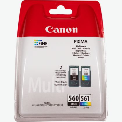 Immagine di Multipack con cartucce di inchiostro Canon nero PG-560 e a colori CL-561