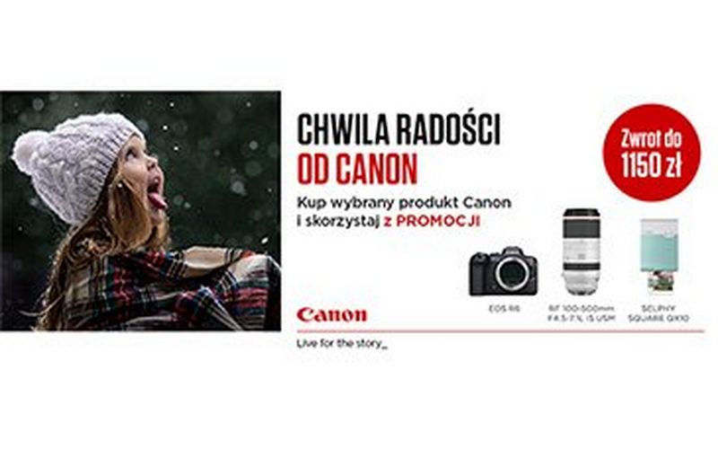 Rusza zimowy cashback od Canon. Do zgarnięcia nawet 1150 złotych!