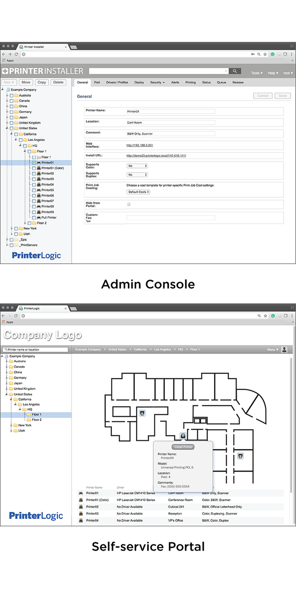 printer logic email to print