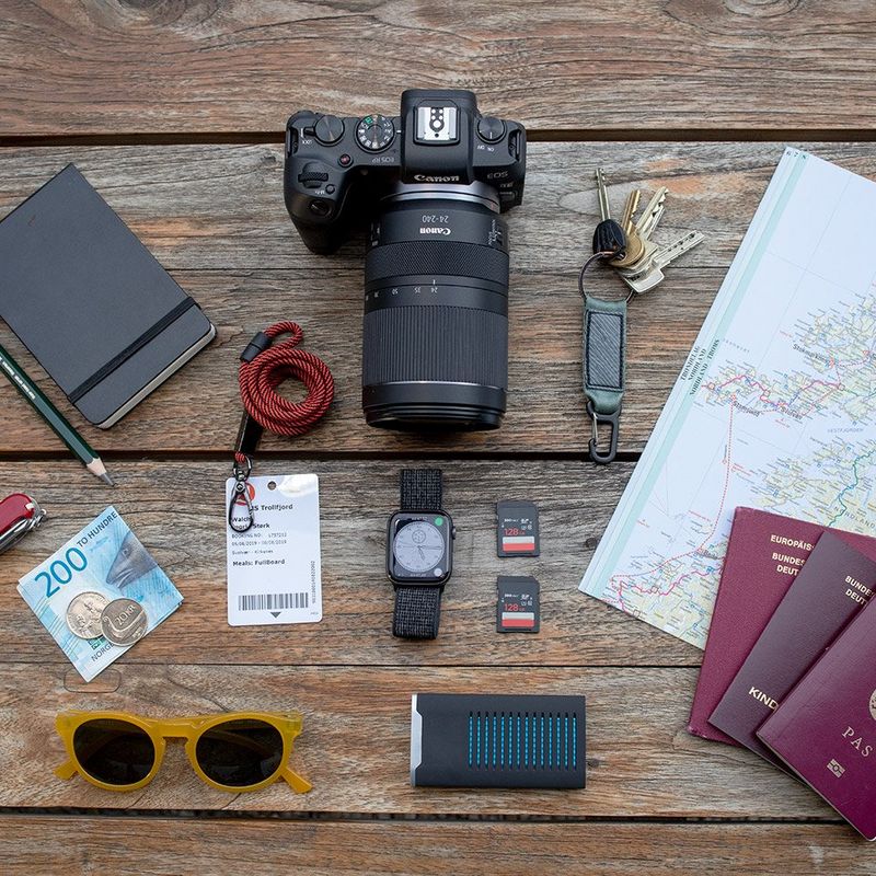RF 24-240MM travel flatlay