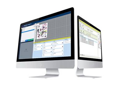 Print shop management software on desktops