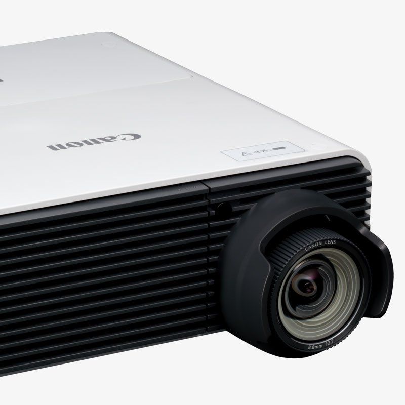 Connectivity wide view man projector presentation