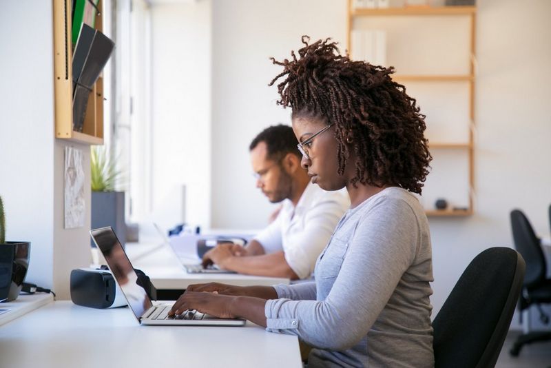 Work professional doing research on the security threats posed by the flow of information in hybrid environments
