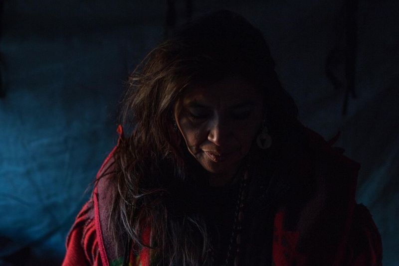 Vonda Long, descendent of High Hawk, who was killed in the 1890 Wounded Knee Massacre.