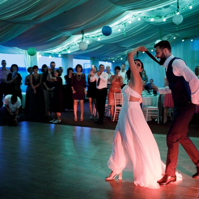 Scenes at Romanian wedding - Bride and Groom Dancing - taken with a EOS 5D Mark IV