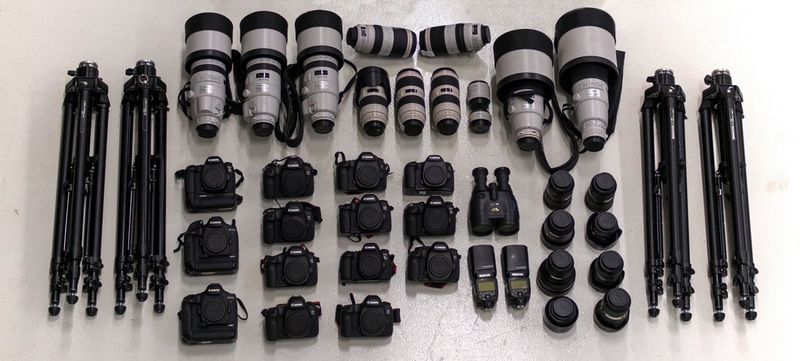 Canon Ambassador Frits van Eldik's kitbag.