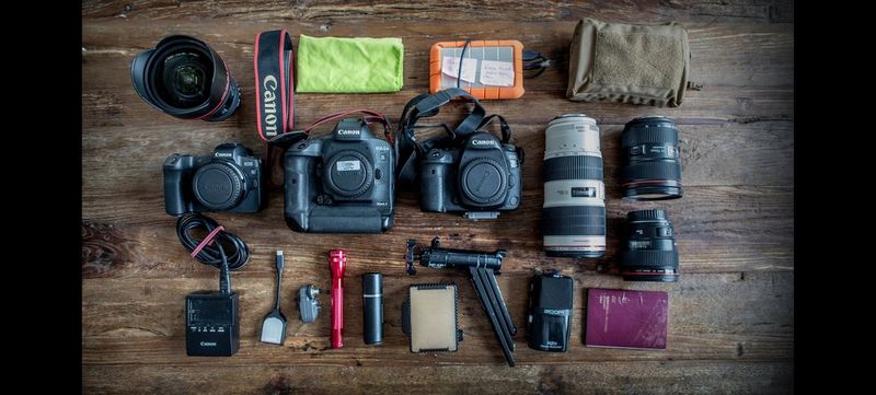 Canon Ambassador Magnus Wennman's kitbag.
