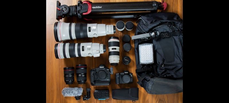 Canon Ambassador Thorsten Milse's kitbag.