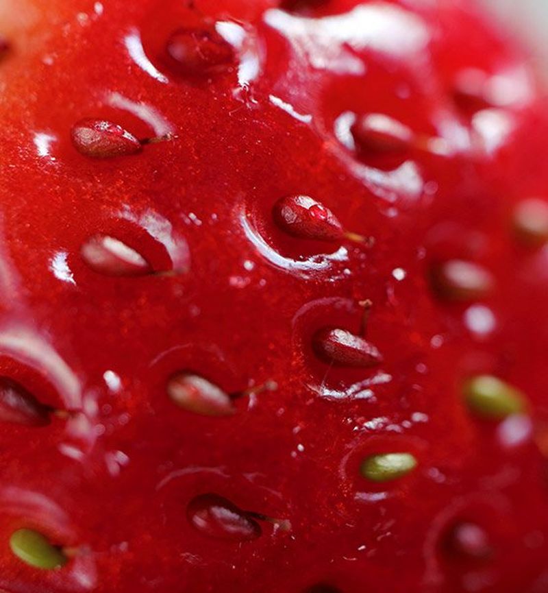 Macro close up strawberry