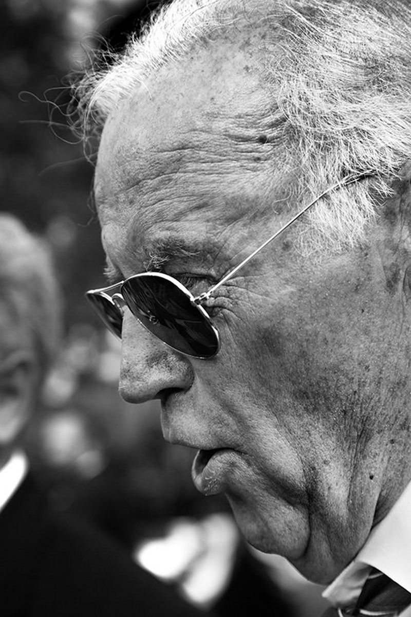 Vice President Joe Biden talking to a supporter, having just finished delivering a speech at an outdoor event at Palm Beach State College in Florida.