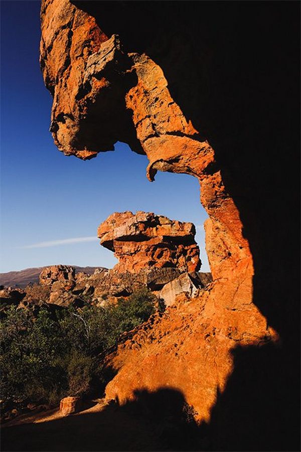 A red rock formation in South Africa.