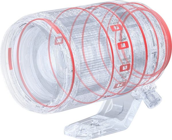 A diagram of the Canon RF 70-200mm F2.8L IS USM lens showing dust and water sealing.