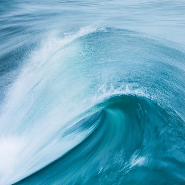 A long-exposure shot of a wave crashing, taken by Carla Regler.