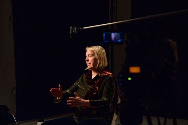 Cinematographer Claudia Raschke talking.