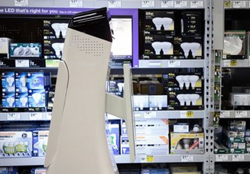 Image of robot in action in retail store