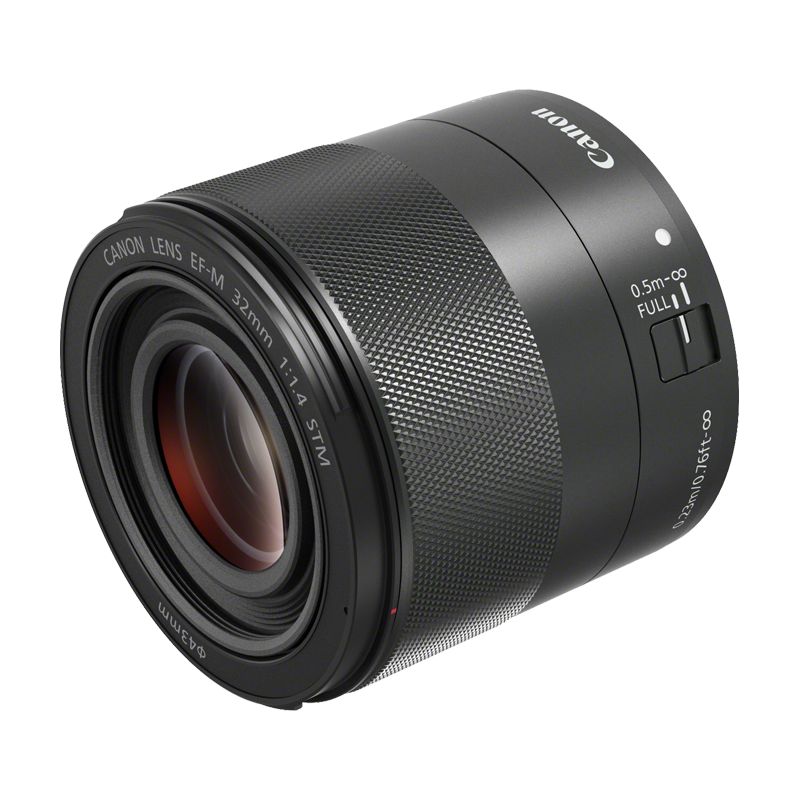 Canon EF-M 32mm f/1.4 STM side profile