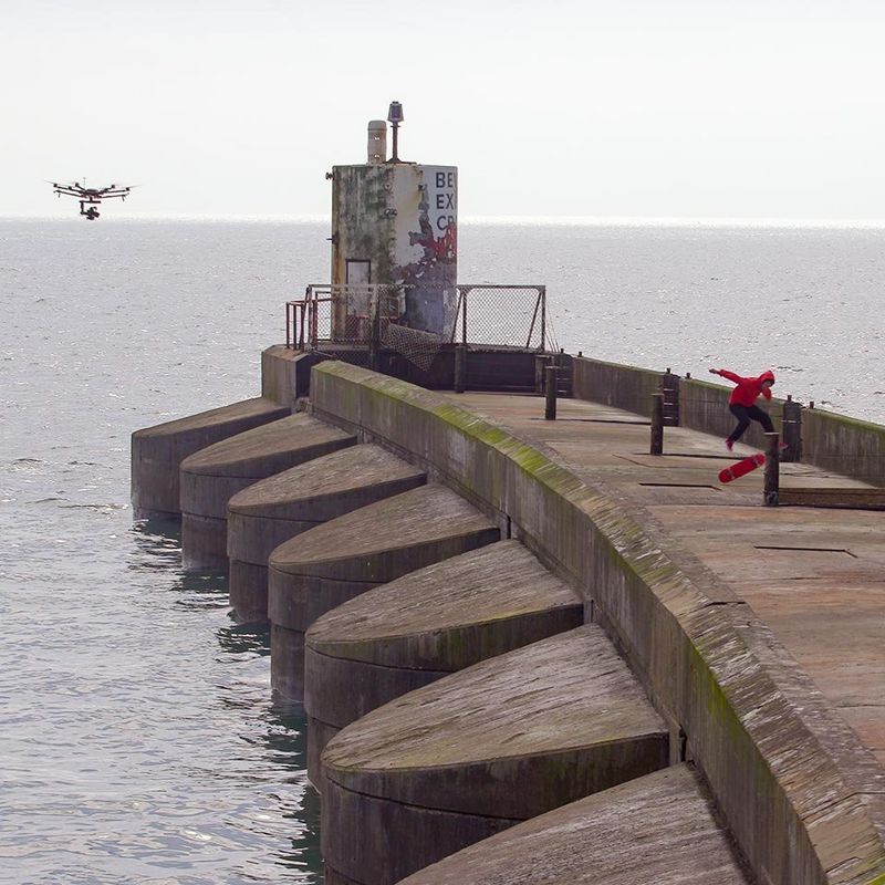 Image of a drone making avideo