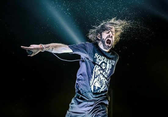 Randy Blythe of heavy metal band Lamb of God performing at Londons Brixton Academy in 2014.